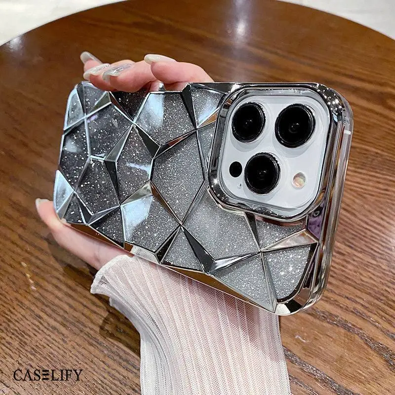 CASELIFY SPARKLING GLITTER 2 IN 1 CRYSTAL COMPATIBLE WITH IPHONE 11 12 13 14 15 PRO PLUS MAX 7