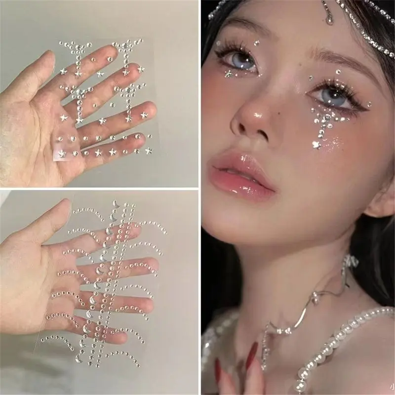 Dán Mặt Trang Sức, Kim Cương Hòa Nhạc, Trang Điểm Kim Cương, Mũi Nước, Kim Cương Vỡ, Kim Cương Ngọc Trai, Thích Hợp Cho Biểu Diễn Sân Khấu, Dán Mặt 0