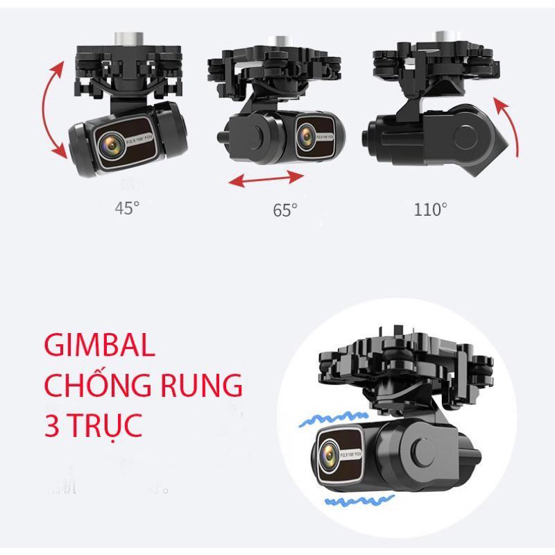  Flycam M218 - gimbal 3 trục - 4K giá rẻ - Phiên bản Có Khe Gắn Thẻ Nhớ - BH 3 tháng 