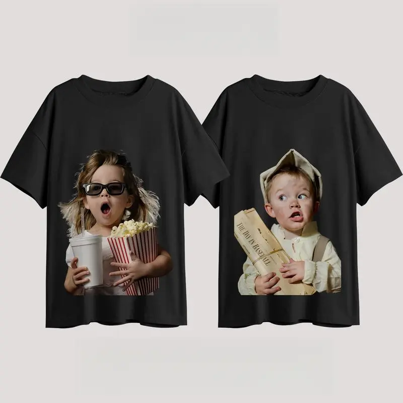 (Unique Series) Kaos Oversize CHILDHOOD Basic Combed Lembut Pria & Wanita Sablon 0