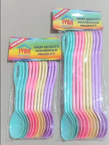 12Pcs Sendok cendol warna warni / Sendok Es / Sendok Teh ivan / sendok makan bayi