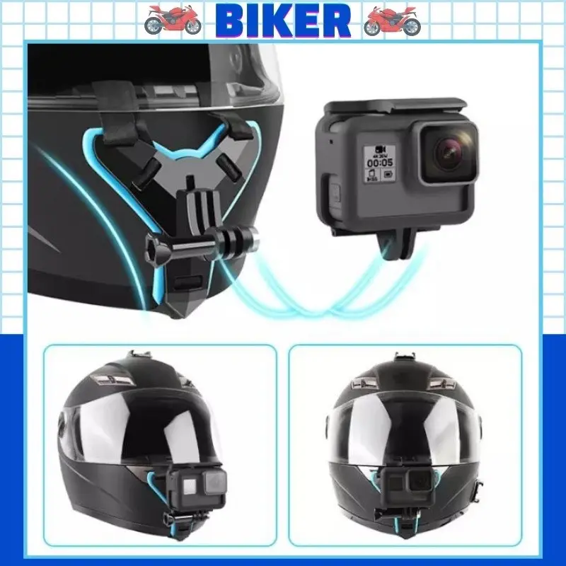 Mount Gắn Cằm Lắp Gopro Kẹp Điện Thoại Nón FullFace Phụ Kiện Camera 3
