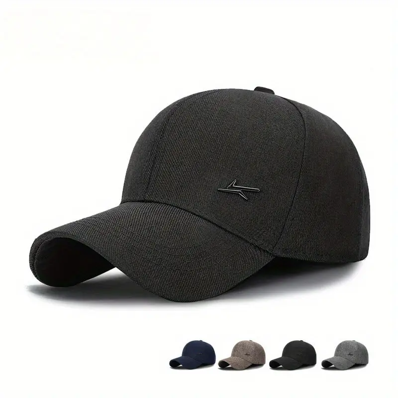 Solid Color Business Baseball Cap Lightweight Hard Brim Top Hat Summer Adjustable Sun Hat for Women and Men
