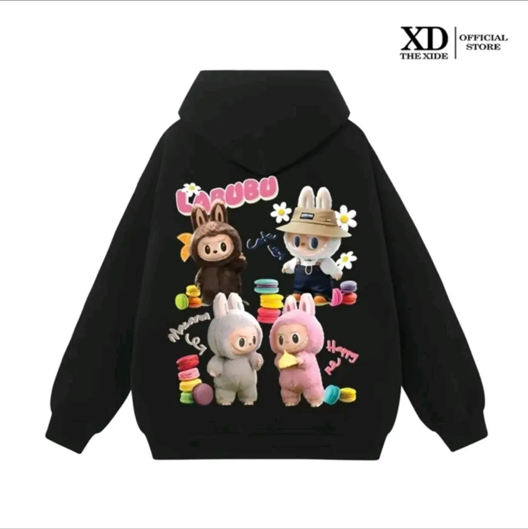 Áo nỉ hoodie nam nữ túi mũ 1 lớp 4 hình Labubu Women Top - Menswear