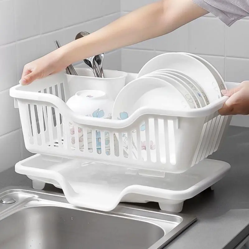 Giá úp bát đĩa có khay hứng nước Kitchen kệ  đựng