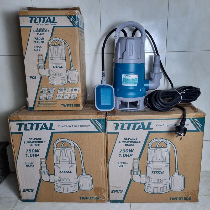 MÁY BƠM CHÌM TOTAL 1HP TWP87506 TWP87501 CHÍNH HÃNG BƠM CHÌM NƯỚC THẢI TOTAL 750W RẺ BƠM CHÌNH CÓ PHAO