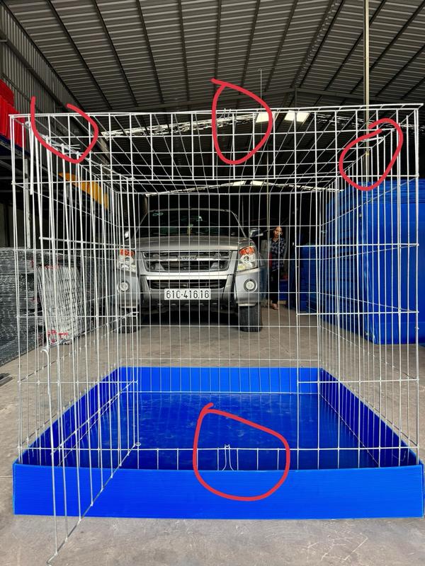 LỒNG KẼM 1m vuông [1Mx1Mx1M ]kẽm 2LI8 viền 3li5 [hàng ráp sẳn]Chuồng Gà Lồng Gà và khay nhựa, lồng vuong, lồng gáp sẳn,lòng thú cưng