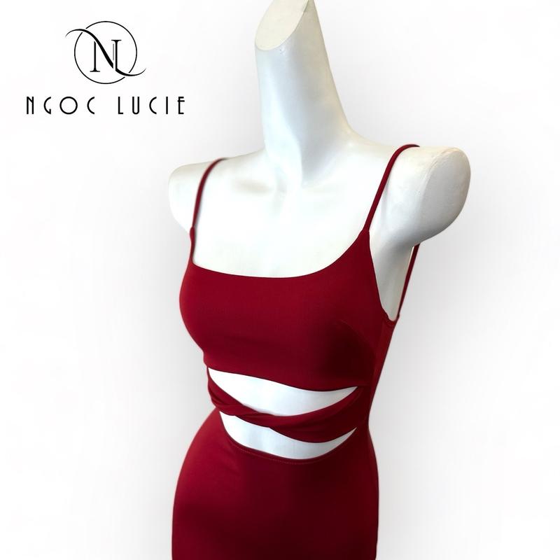 D626 - Đầm Body Dây Xoắn Hở Eo - Ngọc Lucie