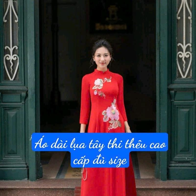 Bộ áo dài tây thi thêu cao cấp đủ size 1