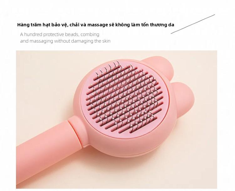 Product Introduction of Lược Tẩy Lông Thú Cưng, Thiết Kế Tai Thỏ, Tẩy Lông Một Phím, Tẩy Lông Nổi, Thích Hợp Cho Chó Và Mèo, Lược Mát Xa Cho Mèo, Lược Kim Bằng Thép Không Gỉ xà  phòng  tắm  chó dụng  cụ  rửa  chân  thú  cưng tông  đơ  cạo  lông  chó dụng  cụ  rửa  chân  cho  thú 7