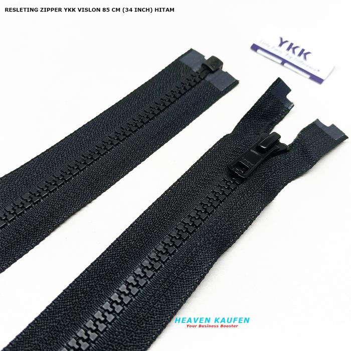 Gambar Resleting Zipper Ritsleting YKK Vislon 85 cm Atau 34 inch Hitam Set Open - End Harga Per Pc dari Heaven Kaufen Kota Malang Tokopedia