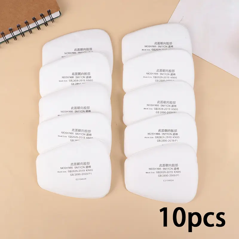 Giá đỡ giấy lọc bụi, 10 cái, 5N11, cho mặt nạ phun hóa chất 3M 6001 / 6200 / 7502 / 6800, phụ kiện mặt nạ hơi thở