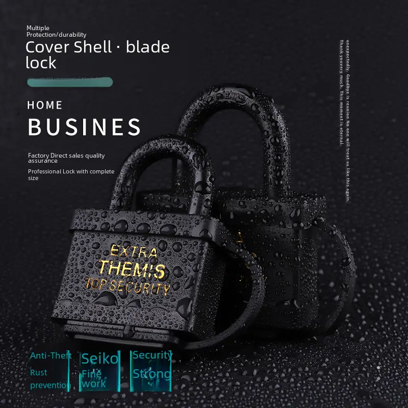 Kunci Cangkang Persegi Kunci Mangga, Kunci Kalis Air, Anti Karat, Dalam Stok Hardware padlock  kaabah