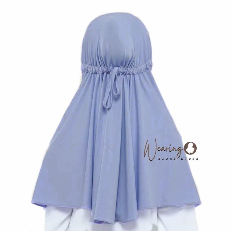 Hijab Instan Serut Anak Size (S) / Kerudung Sekolah Serut Belakang Jersey Bergo 1