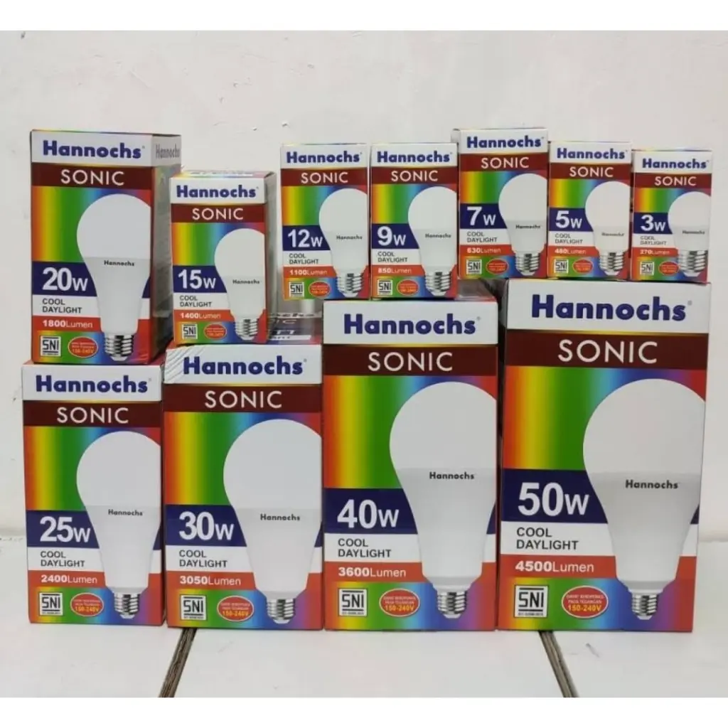 Hannochs Sonic Bulb Lampu LED 3W, 5W, 7W, 9W, 12W, 15W, 20W