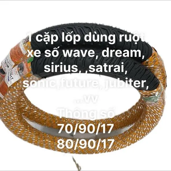 Cặp lốp xe dplus 70/90/17 và 80/90/17 dùng ruột cho tất cả các dòng xe số mâm 17 vỏ dày bám đường tốt( gai 383)Phụ Tùng Phụ Kiện