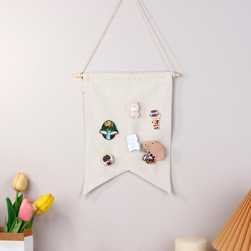Product Introduction of Badge Brooch Display Wall Hanging Pin Badge Button Storage Holder Badge Storage Display Wall Hanging Banner Flag Hanging Cloth 19