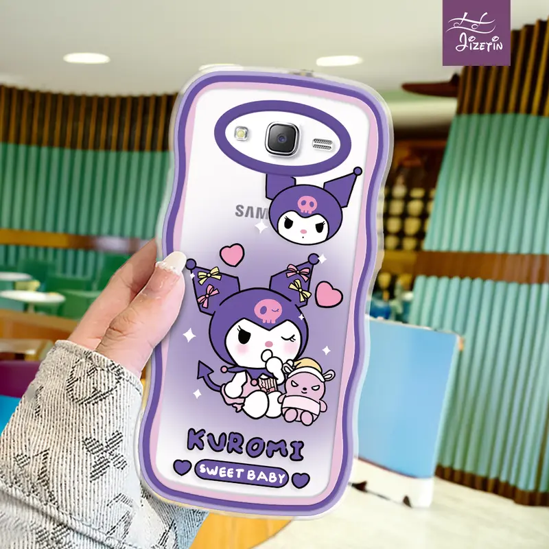 Melodi Tie-Dye casing hp bentuk aneh untuk Samsung Galaxy J7/Core/Prime J5 Pro J3 J2 Pro/Prime soft case lucu cewek kece handphone ponsel plastic(c2x-2202) 1