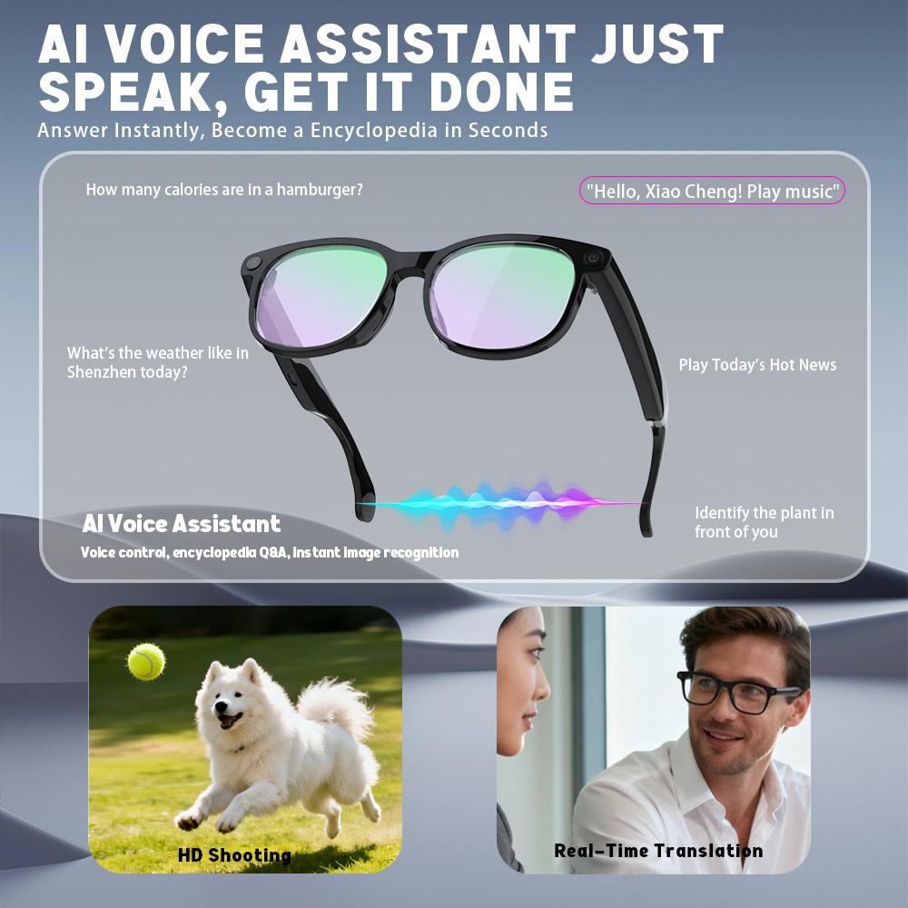 2026 New Smart Glasses With A Camera 300mAh Large Battery Supports Charging While In Use 32GB Large Memory Photochromic Lenses - Image 3