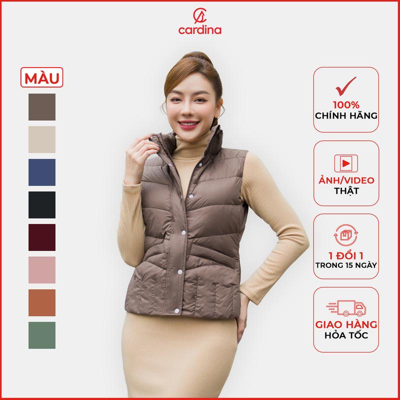 Áo Phao Lông Vũ Nữ CARDINA Cao Cấp Kiểu Dáng Gile Siêu Nhẹ Siêu Ấm 3PF02 Top Denim Women