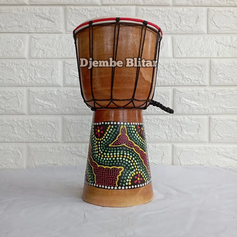 Kendang Jimbe Anak Termurah 30 Cm Alat Musik Tradisional Djimbe Gendang Terbang Mainan Anak Tradisional Edukasi Mini Mainan Kayu Souvenir 2