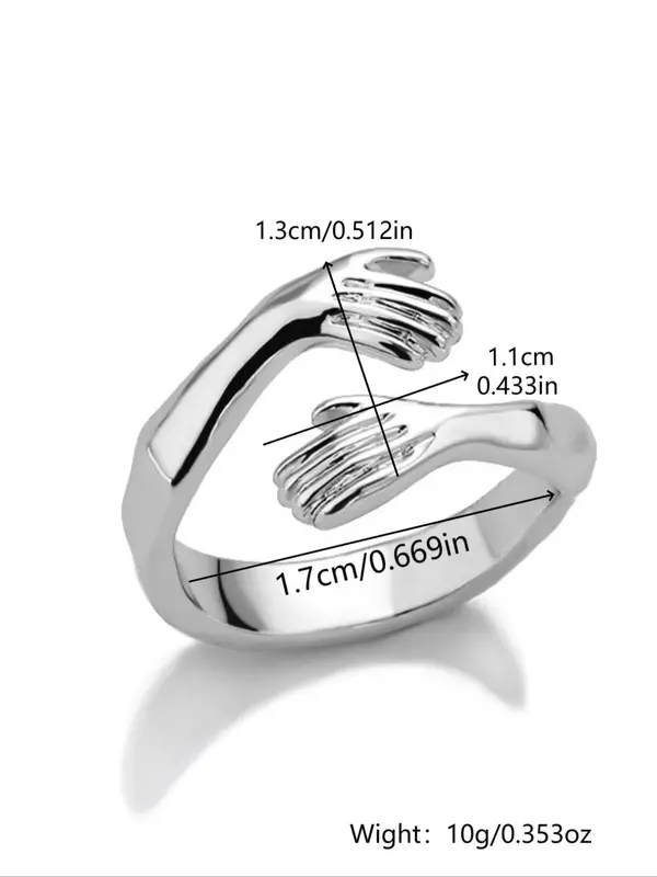 Creative Hand Design Cuff Ring, Adjustable Rings, Fashion Accessories for Both Men & Women for Party, Daily Clothing Decor, Trendy All-match & Exquisite Jewelry for Birthday Gift 4