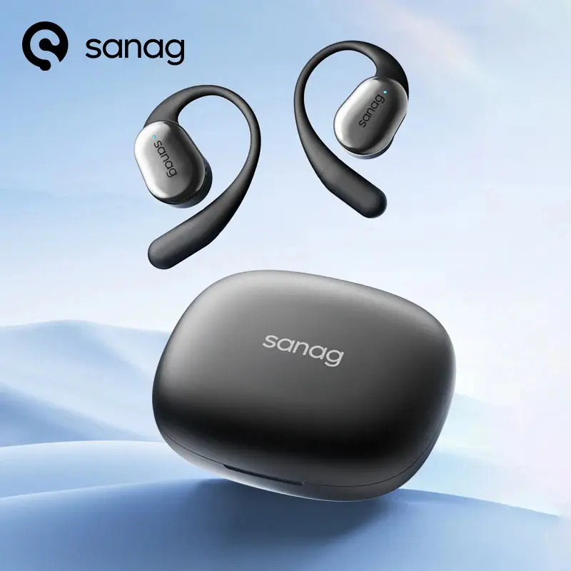 Sanag - tai nghe không dây C16S, tai nghe mở OWS, Bluetooth 5.4, âm thanh HiFi, điều khiển ứng dụng, TWS , phát lại 8 giờ Nhét Tai Nghe Nhạc Earphone