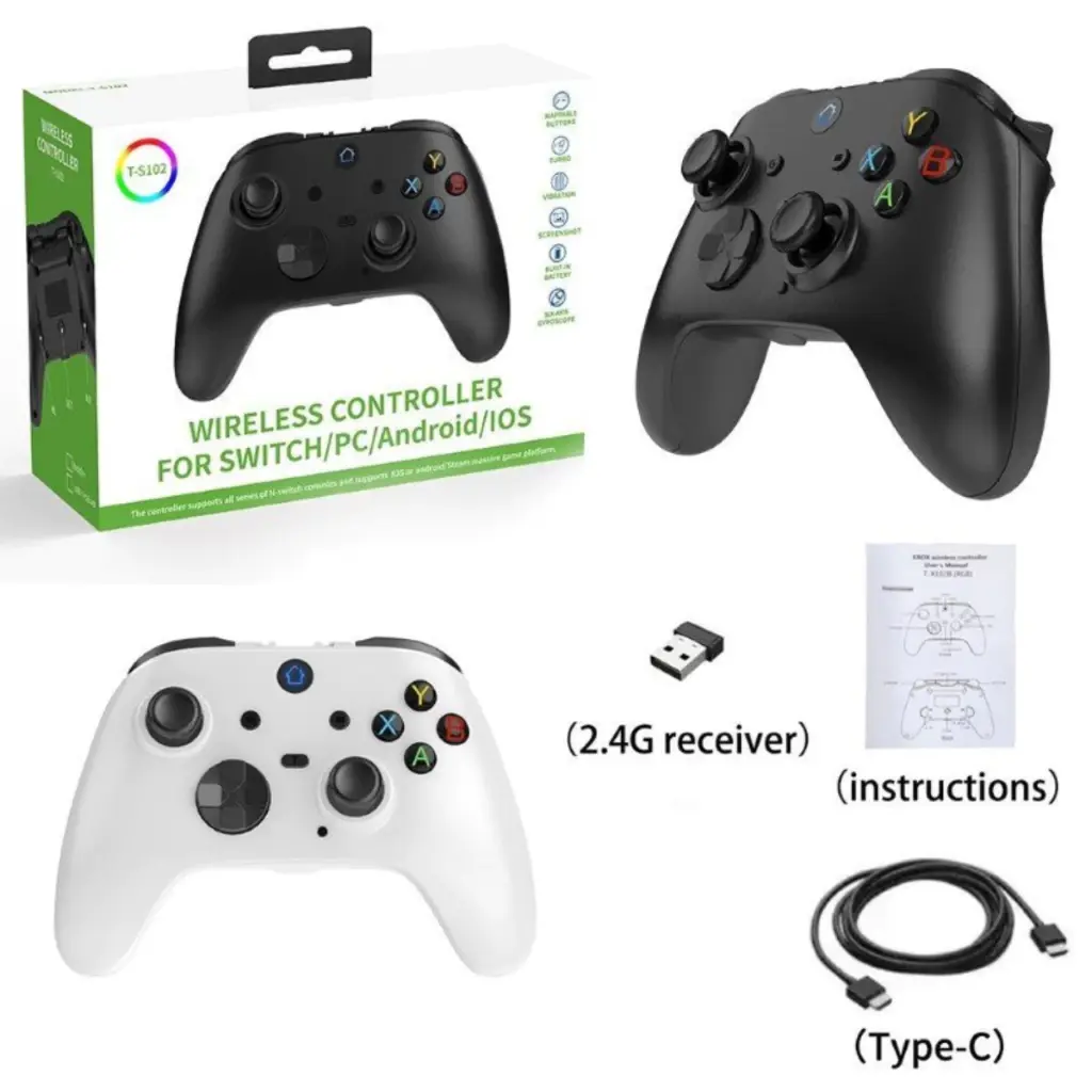 Tay Cầm Chơi Game Macro, Analog 360 độ 3 mode bluetooth, dây typeC, USB chơi FO4, NARAKE, ALPHA8