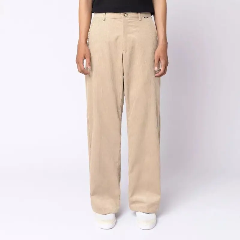 Celana Panjang Corduroy Pria Model Korean Style Celana Oversize Corduroy Hitam Tartan Nyaman Formal Standar Kerja Santai Casual 4