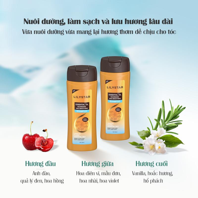 [1 CHAI] Dầu Gội Xả 2in1 Lilystar Giúp Làm Sạch, Nuôi Dưỡng Tóc, Lưu Hương Thơm Lâu Và Không Làm Bết Tóc (200ml) 7