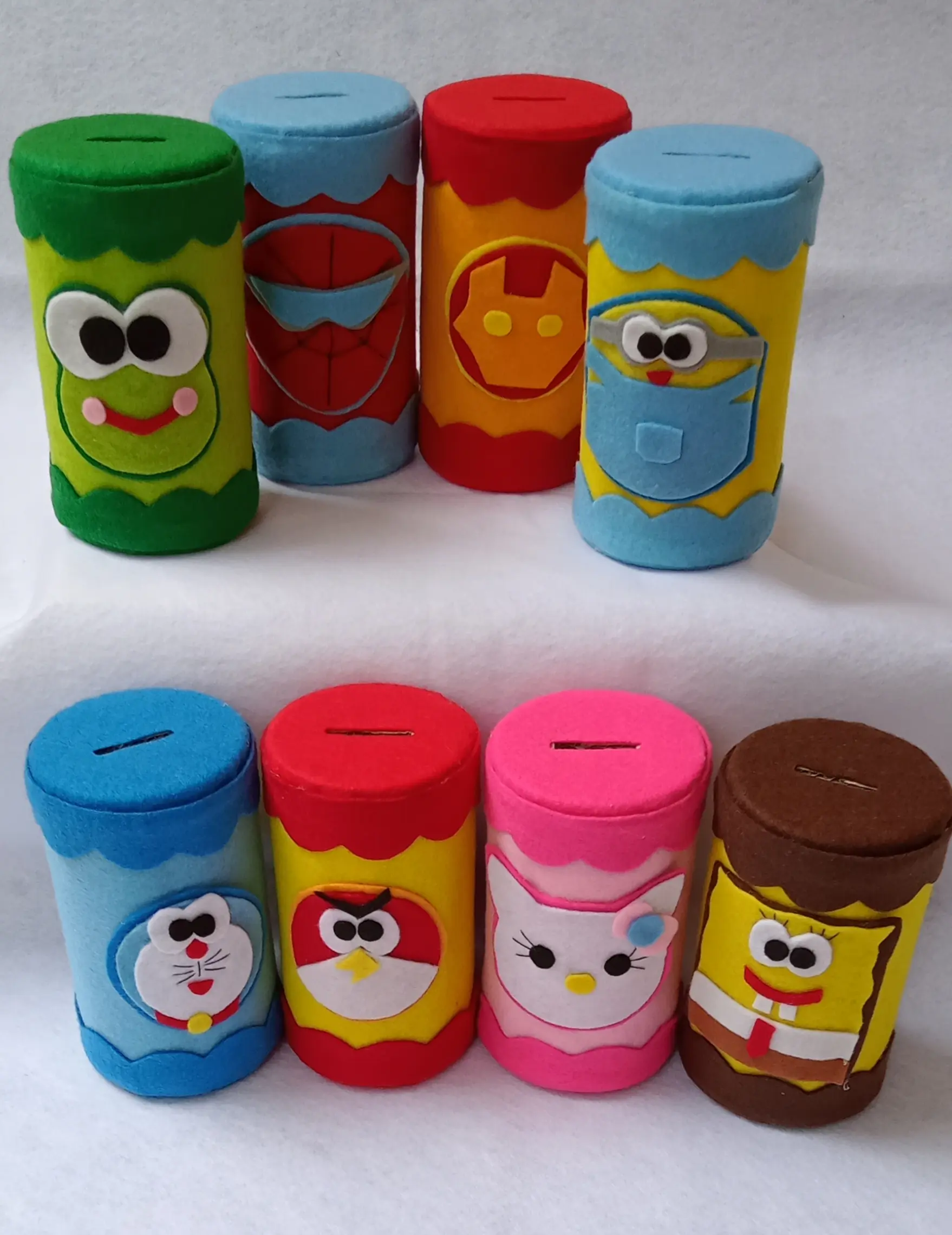 Celengan flanel 15 cm karakter kartun lucu