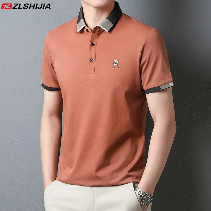 Áo Thun Polo Ngắn Tay Mùa Hè, Gia Đình Sói Chiến Tranh, Áo Hợp Xu hướng Áo Polo Thường Ngày Cho Nam Giới Trẻ Trung Và Trung Niên, Có Ve Áo Menswear Tre Shirt Màu Đỏ