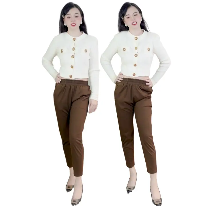 Quần Baggy Nữ có ly gấu vải Umi hàn cao cấp co giãn 4 chiều, không xù lông, không cắn chỉ  Women 5