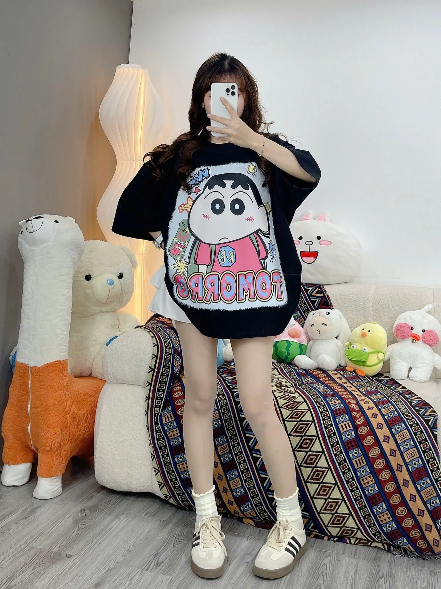 [DEAL MỞ BÁN] ÁO PHÔNG FORM BOXY ''SINNN ĐI HỌC'' SIU CUTEEE CỔ TRÒN shin
