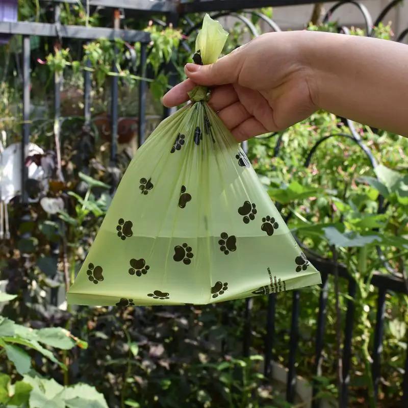1/42 Roll Pet Biodegradable Trash Bag Dog Poop Bags Bulk Scented Poop Bag Degradable Cat Waste Bags Dog Poop Dispenser 2