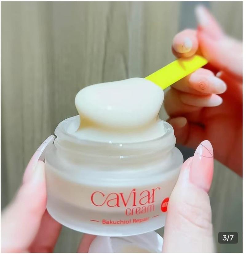 Product Introduction of Kem ngày Caviar_Bakuchiol dưỡng trắng, phục hồi da, cấp ẩm căng bóng, thu nhỏ lỗ chân lông mịn da Skincare Làm đẹp da. Hũ 10g và 40g dưỡng Ẩm Da Chăm Sóc Da Nữ 1