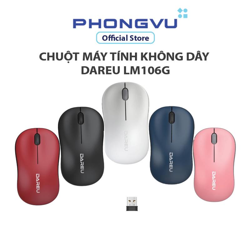 Chuột máy tính không dây DAREU LM106G - Bảo hành 24 tháng