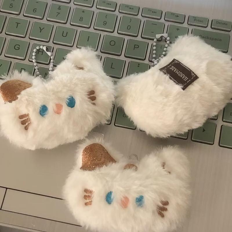 ví đựng tiền Xu Hoạt Hình Mini Nhỏ Thiết Kế Mèo Mắt Xanh Búp Bê Nhồi Bông Có Tai Nghe Túi Lưu Trữ, Mặt Dây Chuyền 8