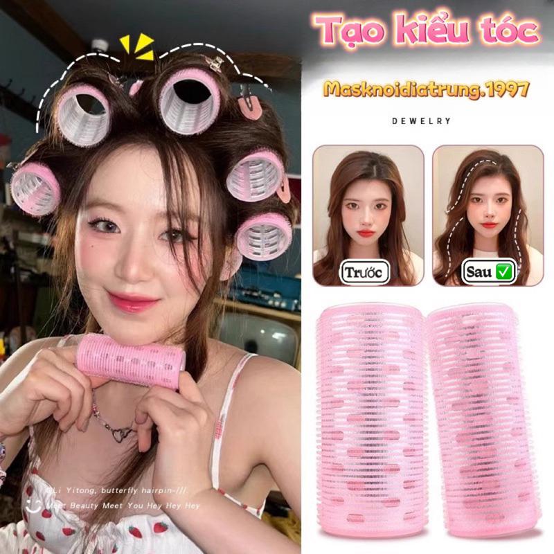 Combo 2 Cái Lô Cuốn Uốn Tóc Mái Tự Dính Lõi Nhôm 10.5cm Siêu To Lô Uốn Tóc