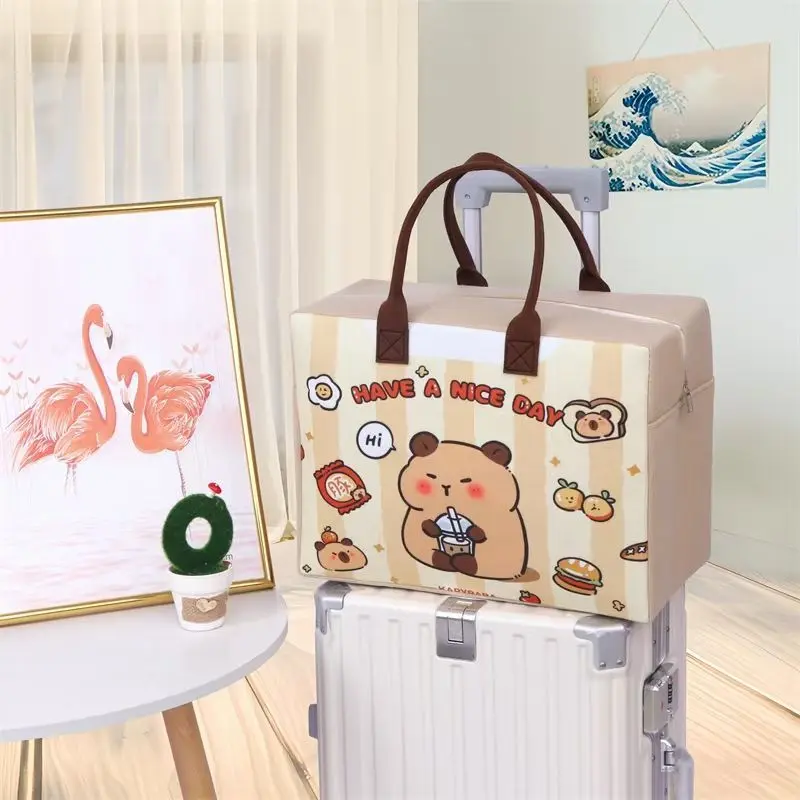 New Cartoon Felt Handbag Capabala Student Large Capacity Travel Bag 2025 New Buggy Bag 16  inch  waist built-in organizer tsa lock luggage multi-compartment tsa lock luggage multi-compartment 4 wheels 360 rotation luggage unbreakable tsa lock luggage ligh
