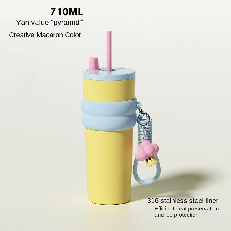 Product Introduction of Creative 316 Stainless Steel Insulated Cup for Car with Straw 9