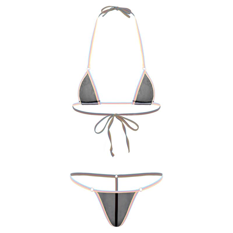 Bộ Bikini Siêu Nhỏ Dây Lưới Xuyên Thấu, YiZYiF, Dành Cho Nữ, Áo Tắm Brazil, Áo Ngực Mini Kèm Quần Lọt Khe 3