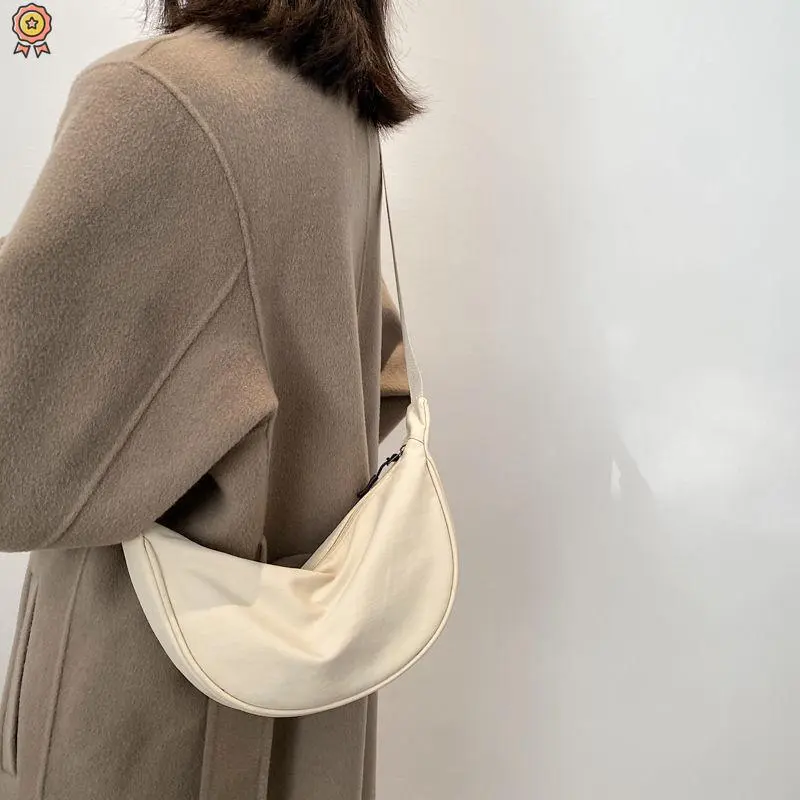 Túi Messenger, Chất Liệu Nylon, Nhẹ, Túi Kẹp Nách, Thiết Kế Đơn Giản, Túi Đeo Vai, Chất Liệu Vải Bố Bag Nữ 0