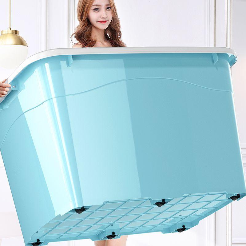 Hộp lưu trữ bằng nhựa, cực lớn, sử dụng trong gia đình, dung lượng lớn, đa chức năng, thích hợp cho quần áo và đồ chơi, hộp lưu trữ hũ tiết kiệm  100 days 2