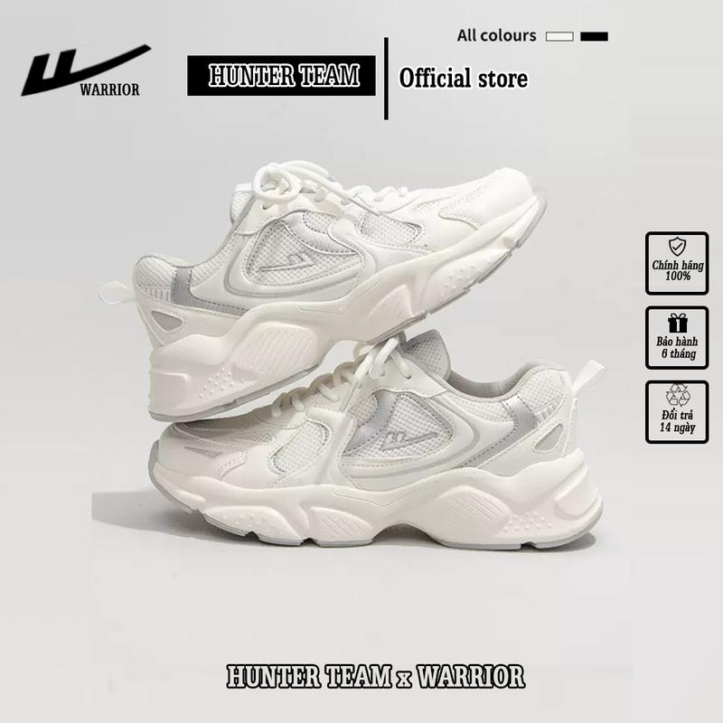 [HÀNG SẴN HÀ NỘI]Giày Thể Thao Nam - Nữ Chính Hãng Warrior Đế Chunky Cá Tính Phong Cách Hàn Quốc - W010TRG (Màu Trắng)