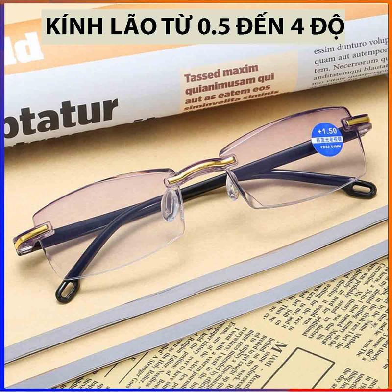 Kính viễn lão thị đọc sách cho người già lớn tuổi kiểu dán khoan từ 05 đến 4 độ