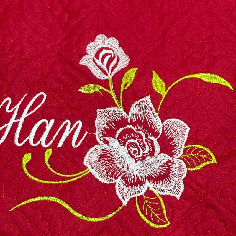 (2 chiếc) Vỏ gối satin poly trần thêu hoạ tiết hoa - kích thước 45x65cm vỏ  gối 3