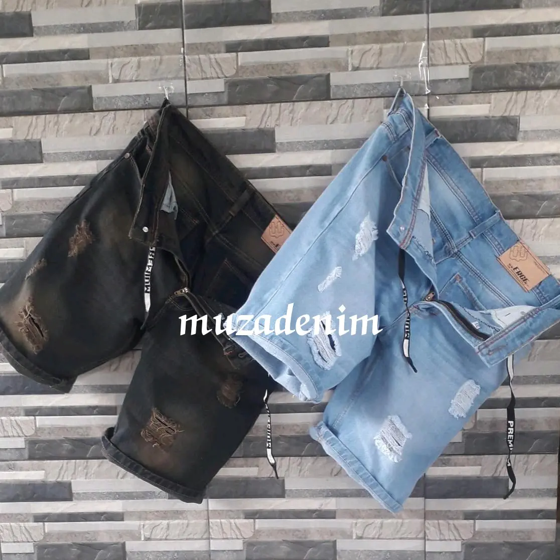celana jeans pria pendek  sobek  bigsize 28-44 Distro Hitam standart reguler plus size tall ukuran m