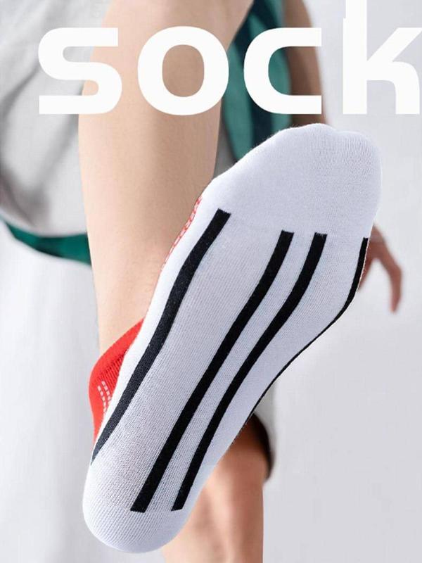 Men's Graphic Ankle Socks, Casual Comfy Breathable Low Cut Socks for Daily Wear, 5 Pairs Knit Anklets for Men, Summer Men's Socks & Hosiery, Socks for Men, Mens Clothing 3
