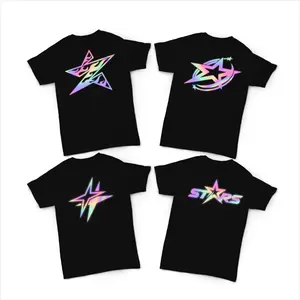 Sound Balap Blitar Baju Kaos Anak Reflektif Silver Rainbow Hologram Bintang Distro